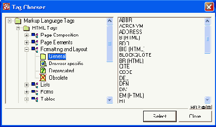   Tag Chooser